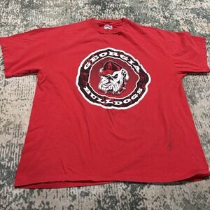 vintage red University of Georgia Bulldogs t-shirt Distressed XL